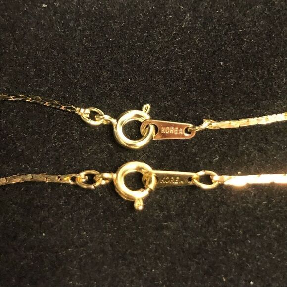 vintage korea gold tone caged pearls spaces snake chain long faux pearls elegant - Picture 4 of 5